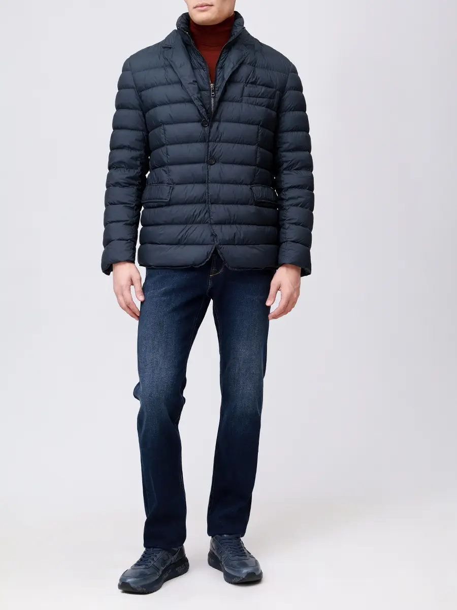 Пуховик стеганый ADD 12AMH408/8782 Синий  Фото 2