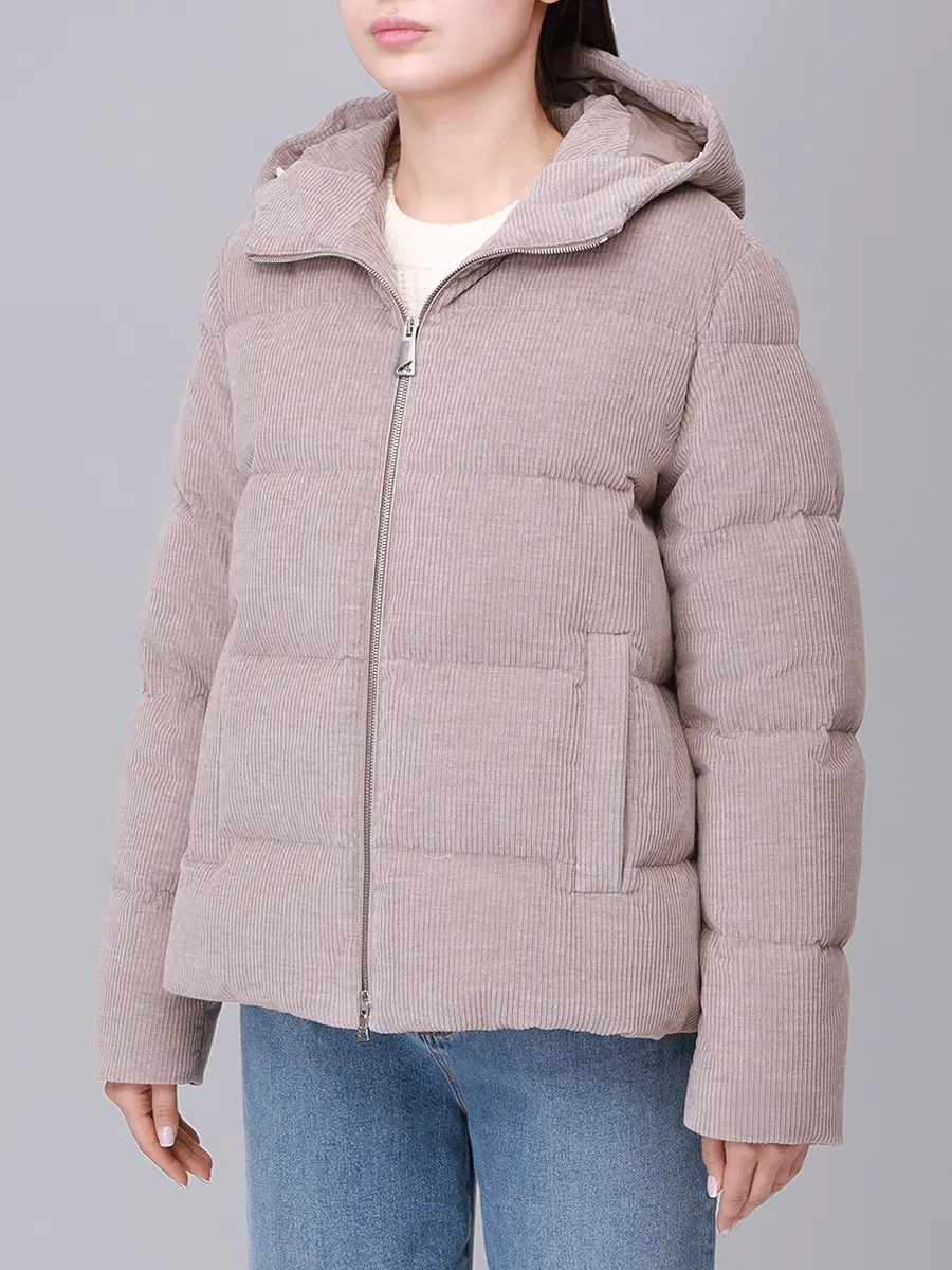 Пуховик хлопковый PAUL & SHARK 15352046/033 Бежевый  Фото 4