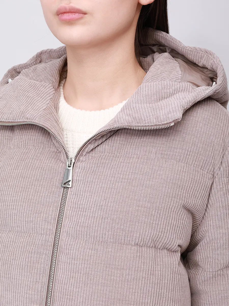 Пуховик хлопковый PAUL & SHARK 15352046/033 Бежевый  Фото 5