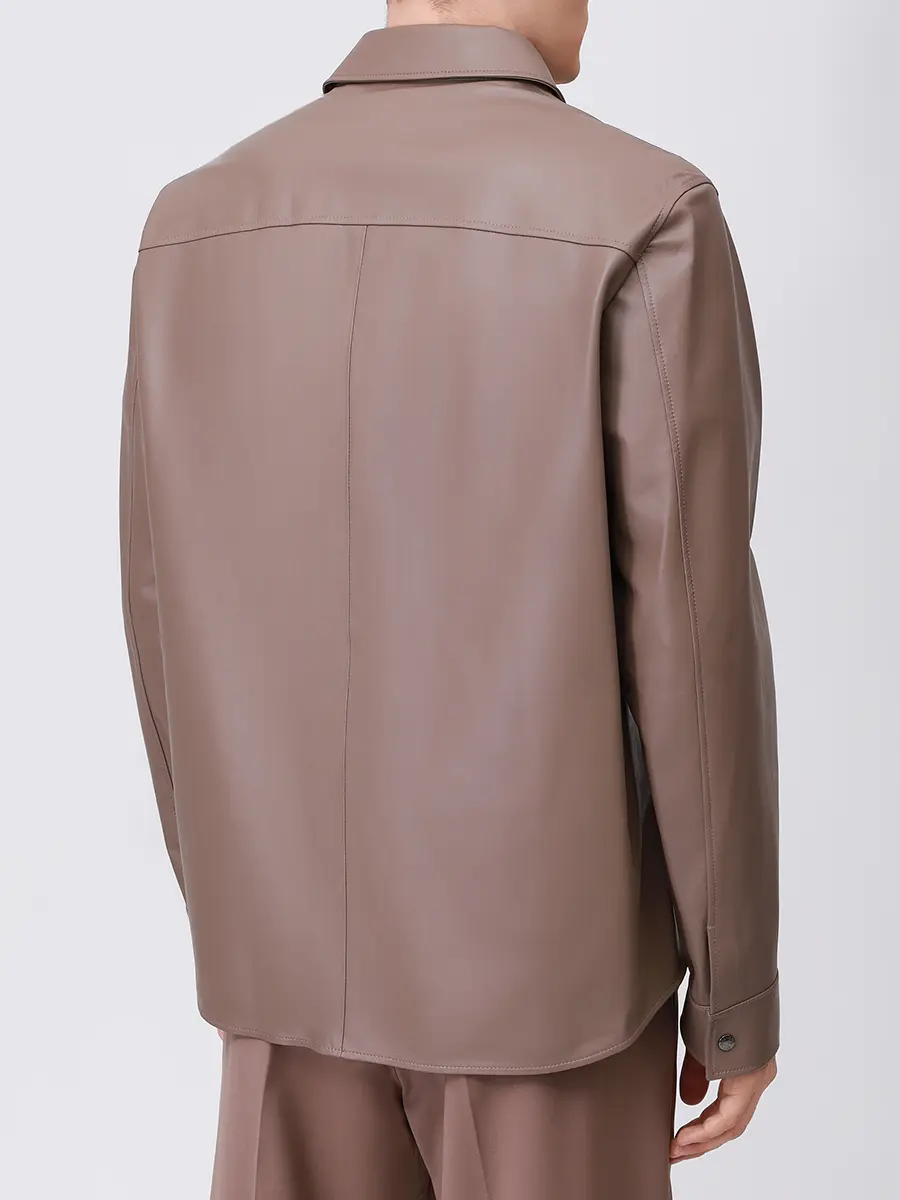 Рубашка кожаная Olli BOGNER 38909272/816 OLLI-L Коричневый  Фото 3