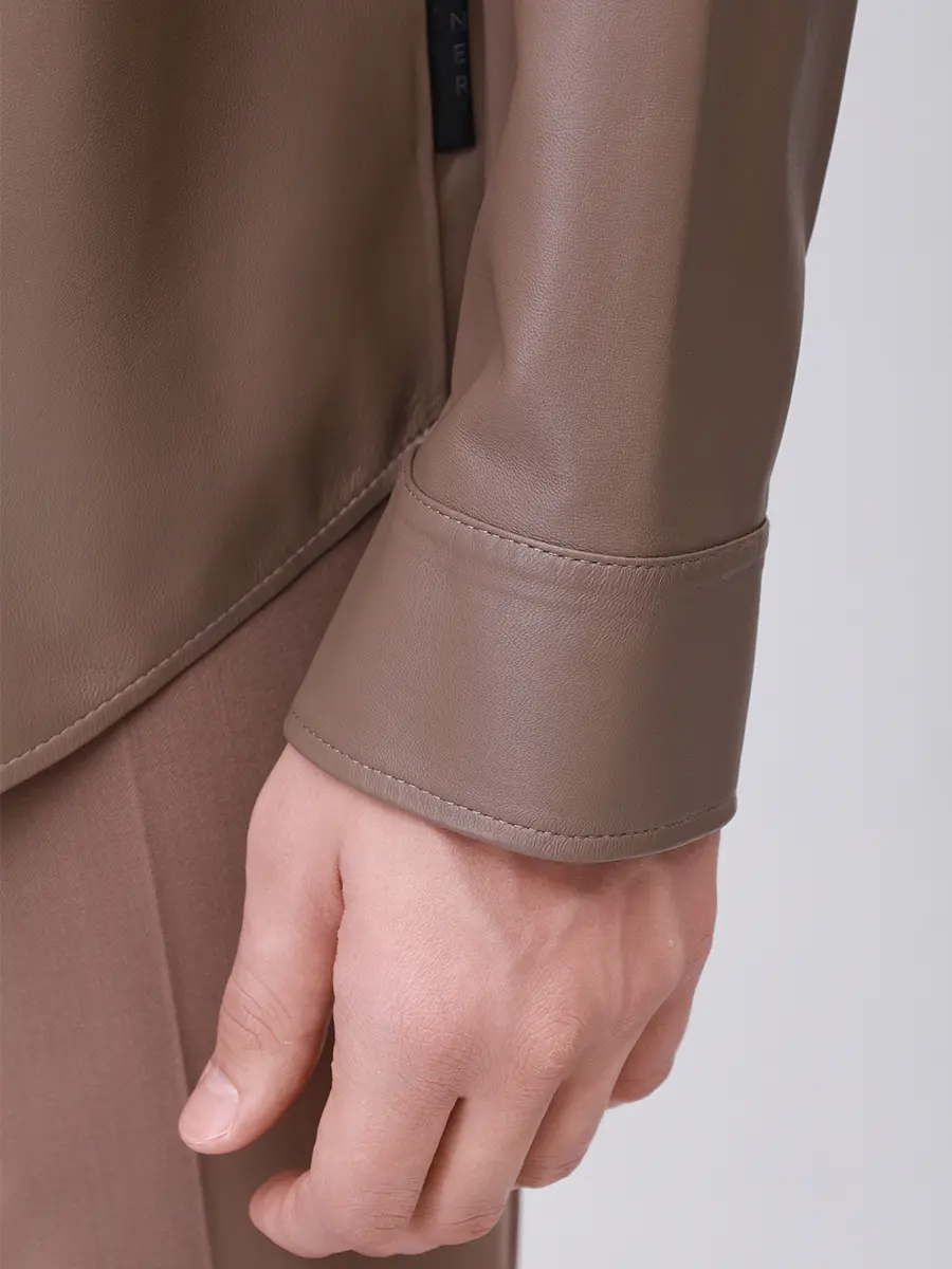 Рубашка кожаная Olli BOGNER 38909272/816 OLLI-L Коричневый  Фото 5