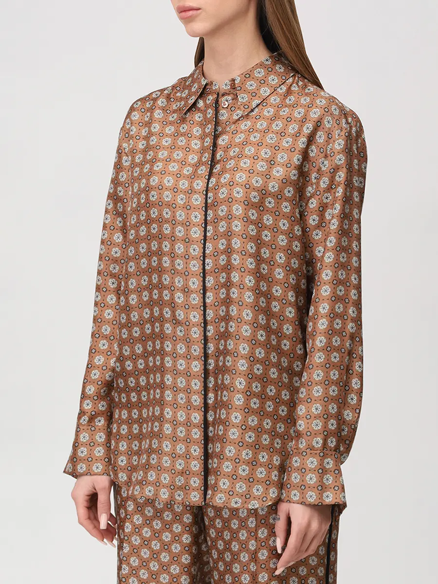Костюм шелковый DOROTHEE SCHUMACHER 255 /349216/349203/077 Коричневый  Фото 4