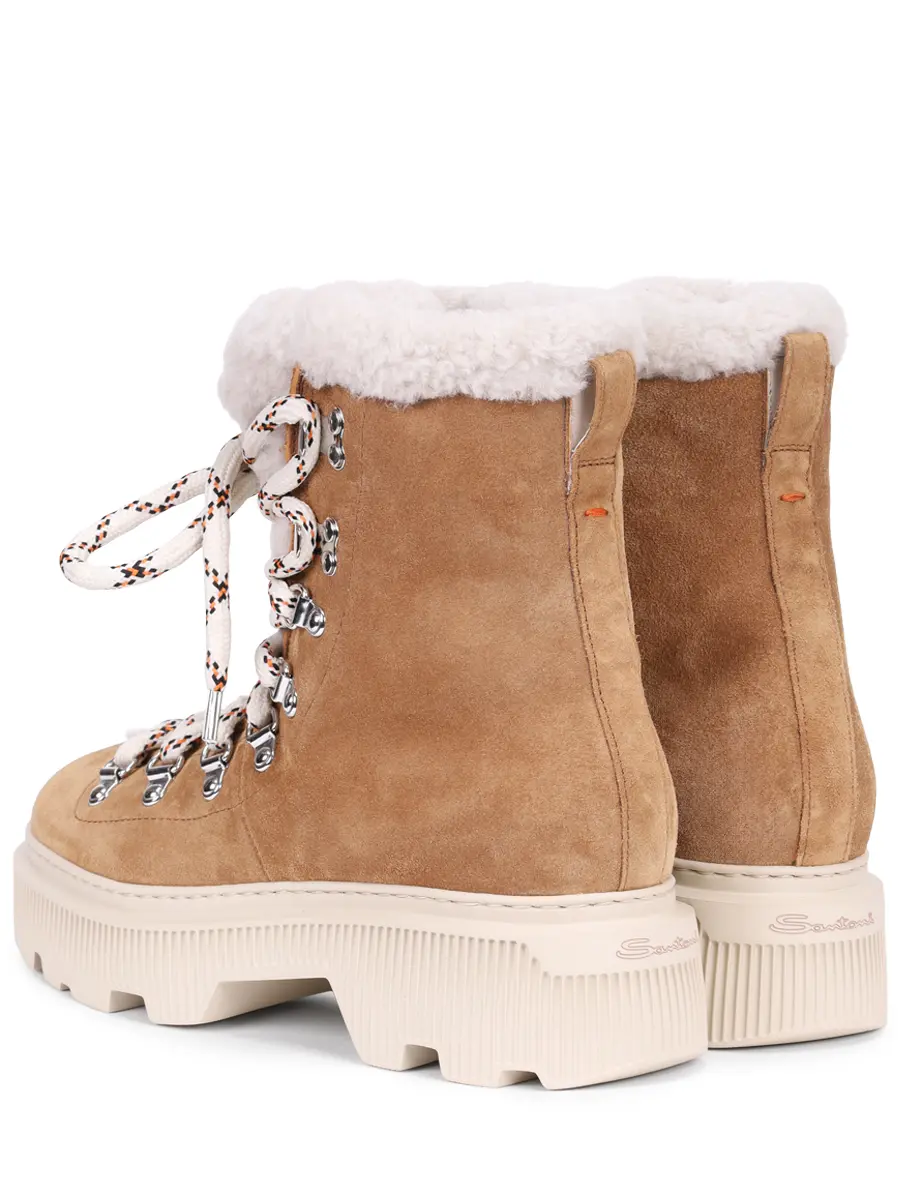 

Ботинки замшевые на меху, Бежевый, WTCW71739LAMAYHCC50