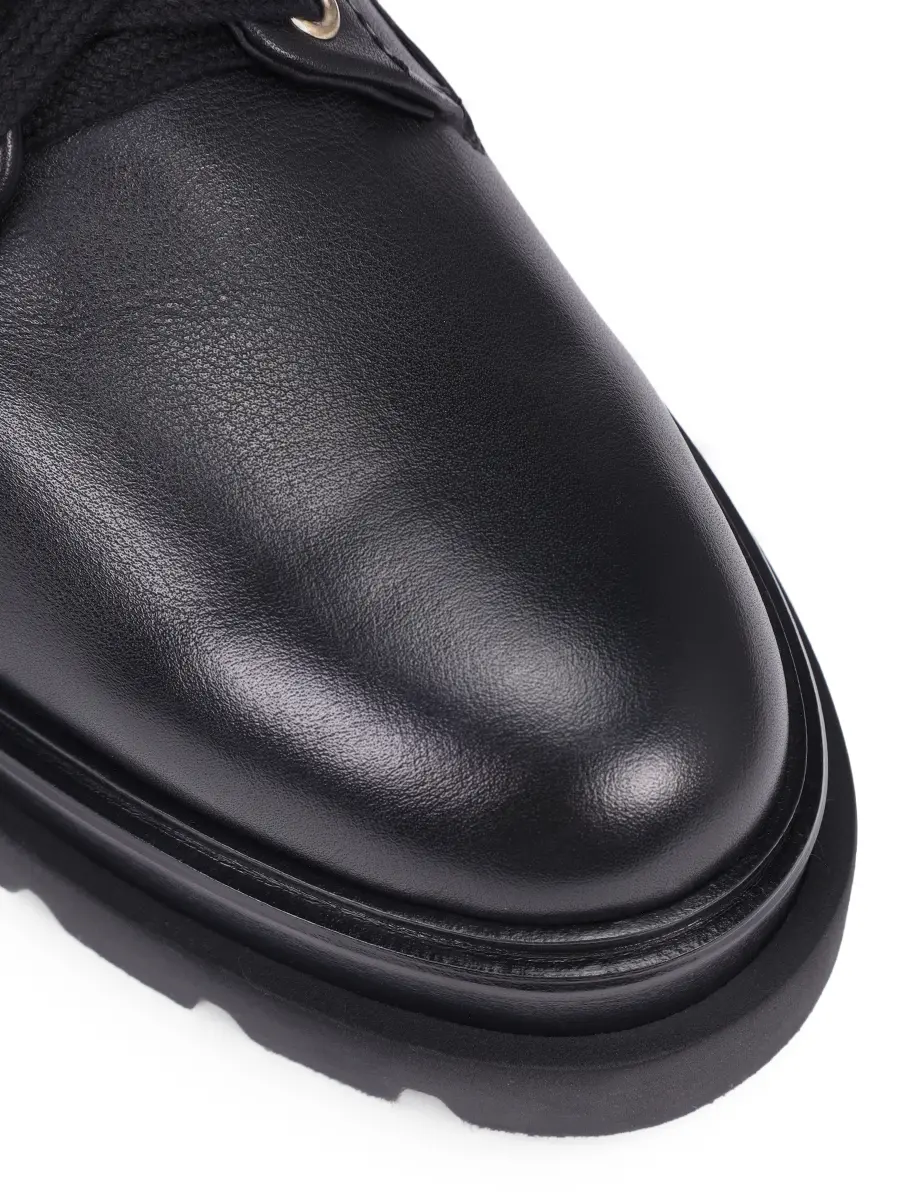 Ботинки кожаные на меху SANTONI WTEI71924GOMALGAN01 Черный  Фото 5