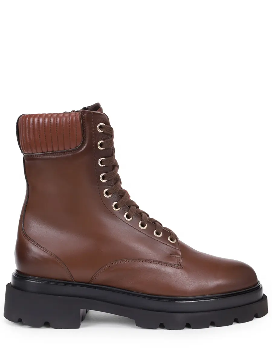 Ботинки кожаные на меху SANTONI WTEI71924GOMALGAS23 Коричневый 