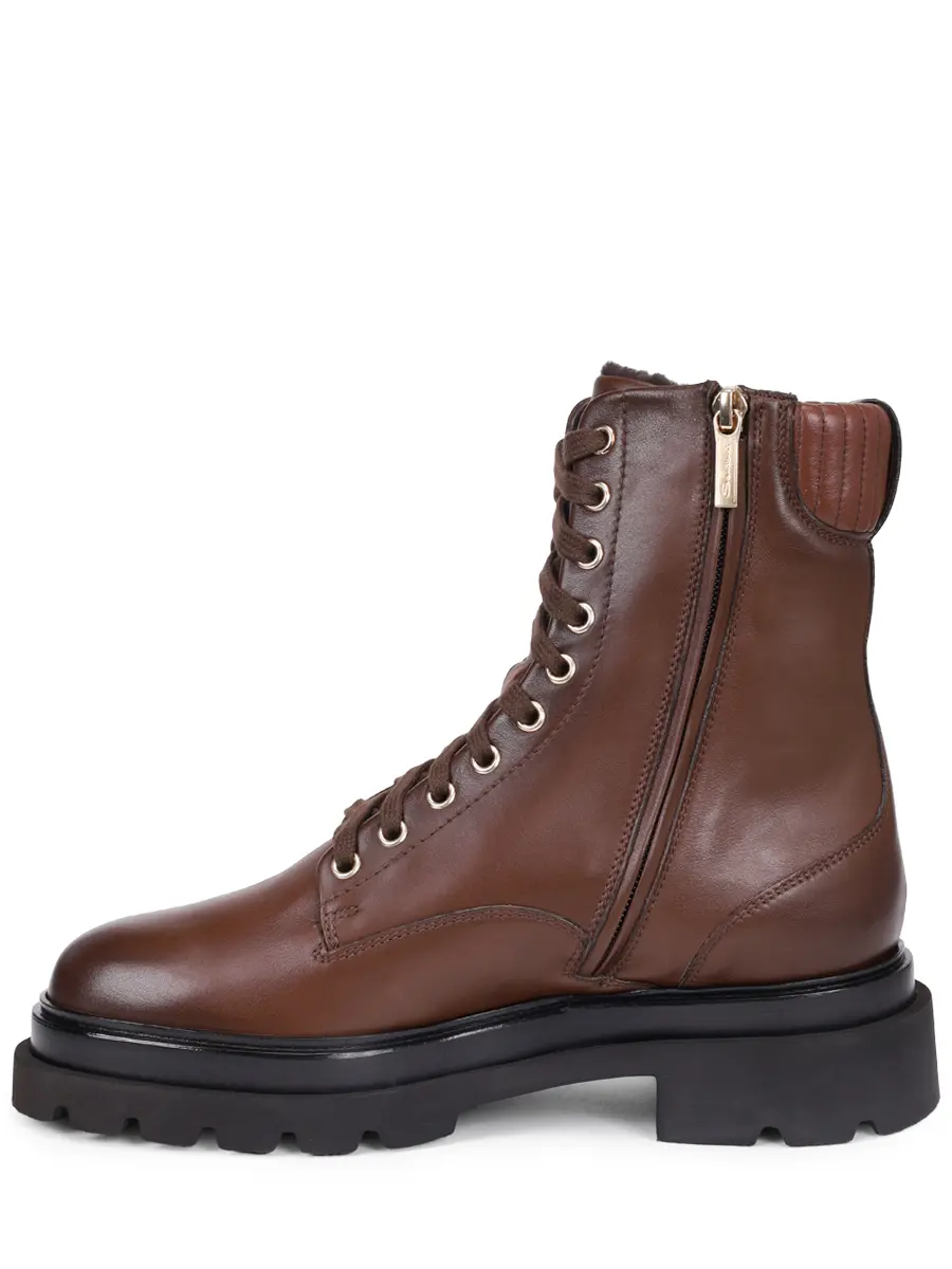 Ботинки кожаные на меху SANTONI WTEI71924GOMALGAS23 Коричневый  Фото 3