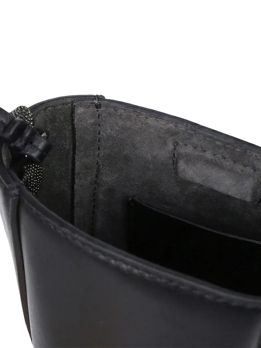 Сумка кожаная BC Duo BRUNELLO CUCINELLI MWTKD2739P C101 Черный  Фото 4