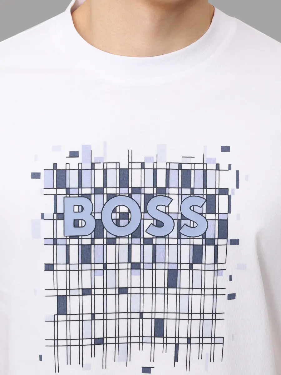 Футболка хлопковая BOSS 50555799/100 Белый  Фото 5