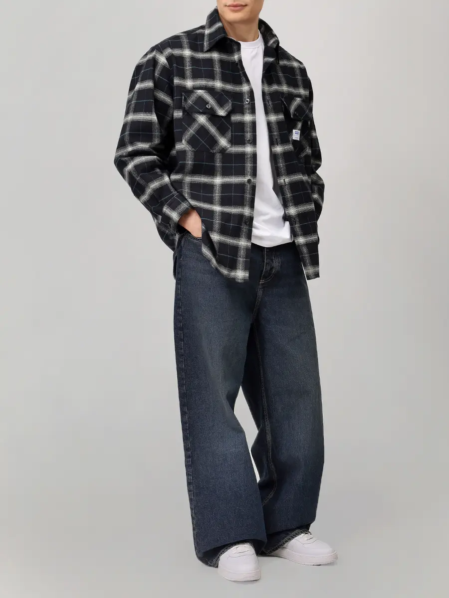 Джинсы Loose Baggy хлопковые HUGO 50551934/411 Синий  Фото 2