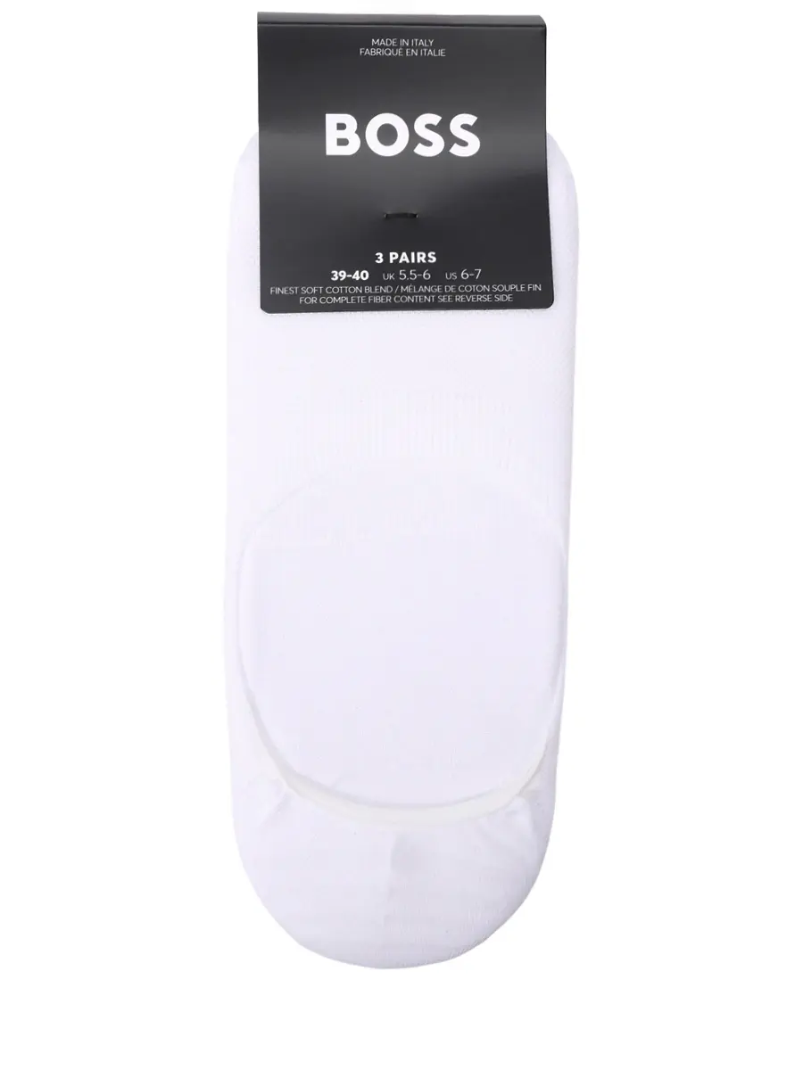 Набор из трех пар хлопковых подследников Hugo Boss