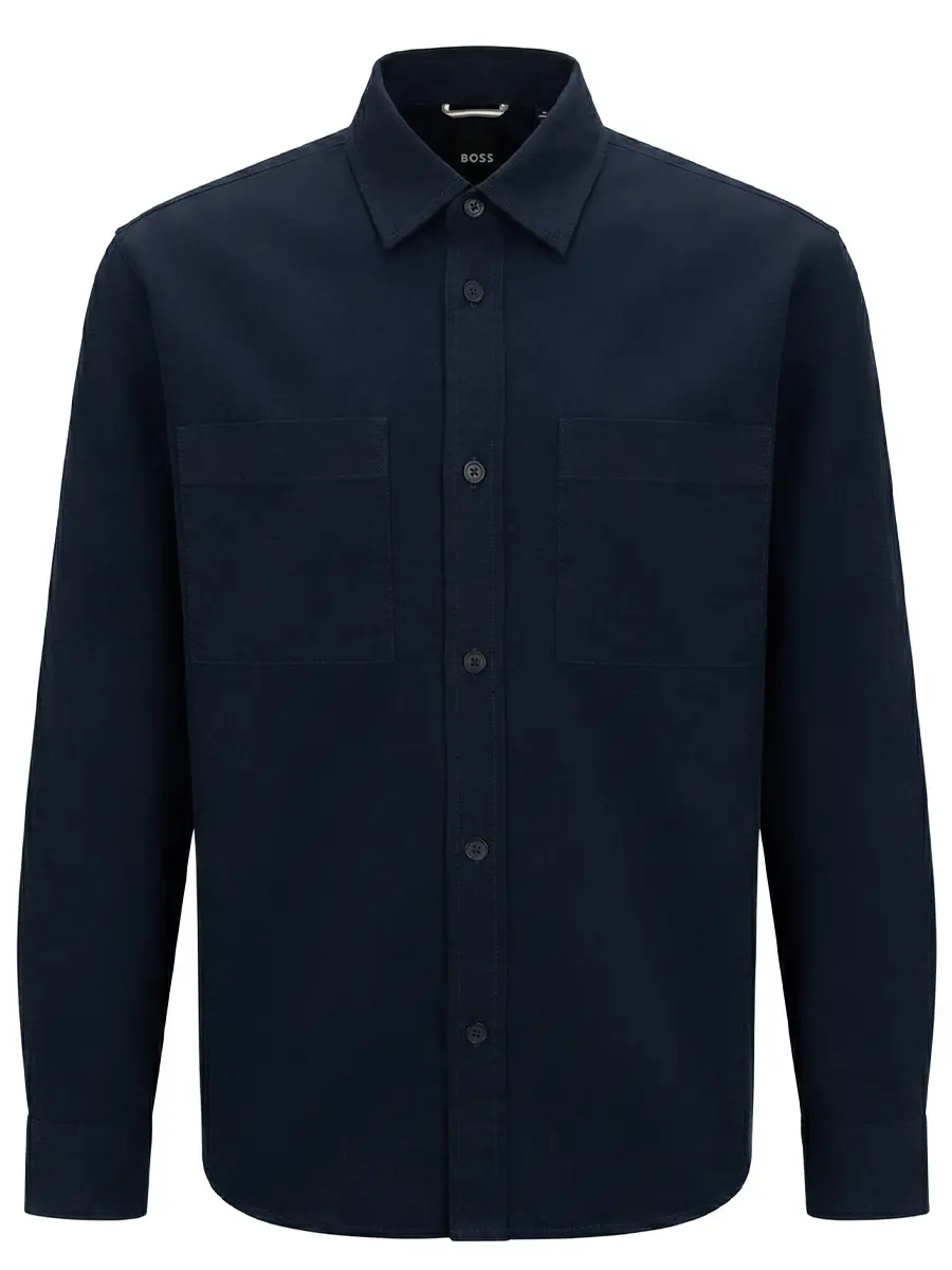 Рубашка Relaxed Fit хлопковая BOSS 50556121/404 Синий 
