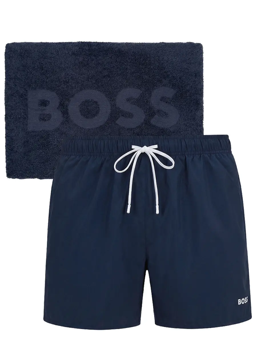 Набор полотенце и плавки BOSS 50536351/413 Синий 