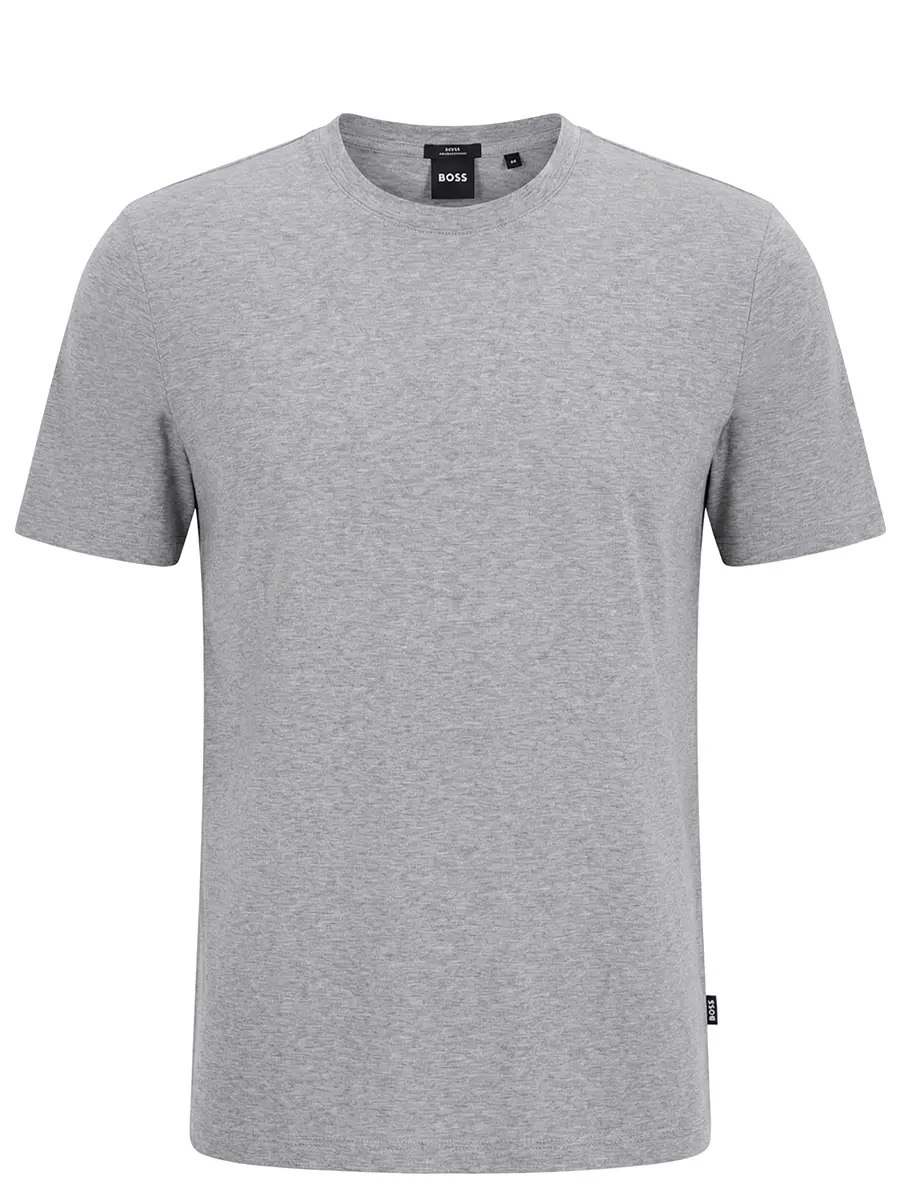 Футболка Slim Fit хлопковая BOSS 50468395/041 Серый 