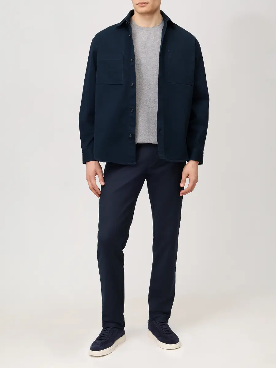 Футболка Slim Fit хлопковая BOSS 50468395/041 Серый  Фото 2