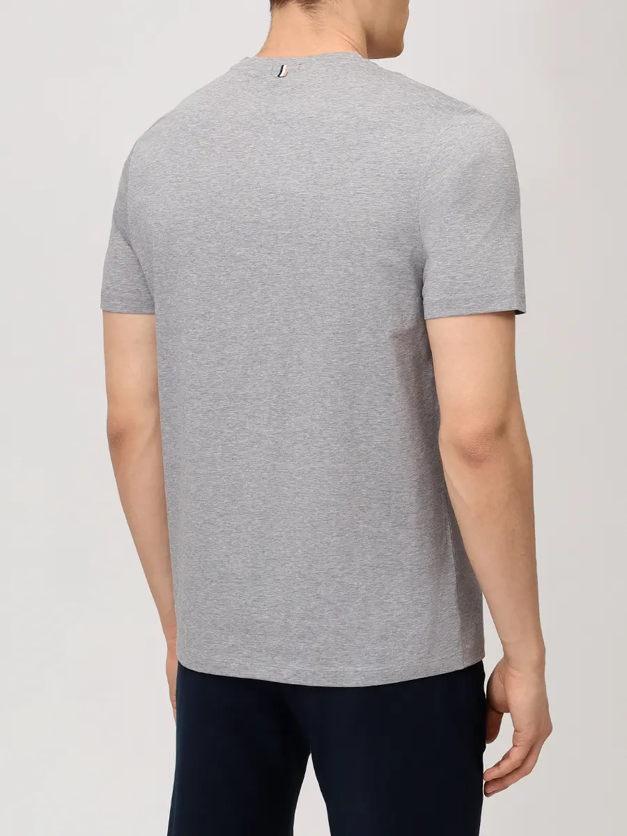 Футболка Slim Fit хлопковая BOSS 50468395/041 Серый  Фото 3