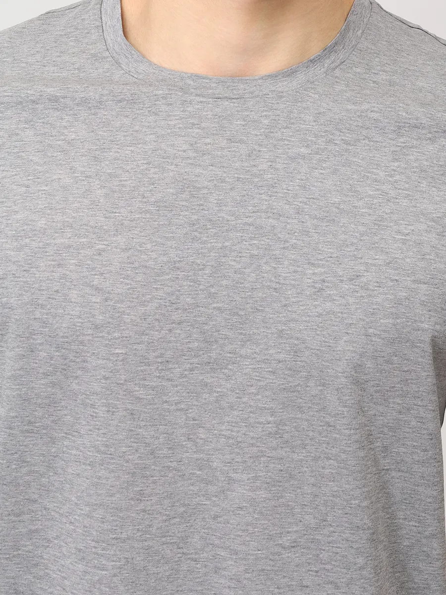 Футболка Slim Fit хлопковая BOSS 50468395/041 Серый  Фото 5
