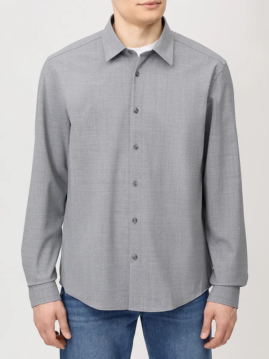 Рубашка Regular Fit BOSS 50556813/041 Серый  Фото 4