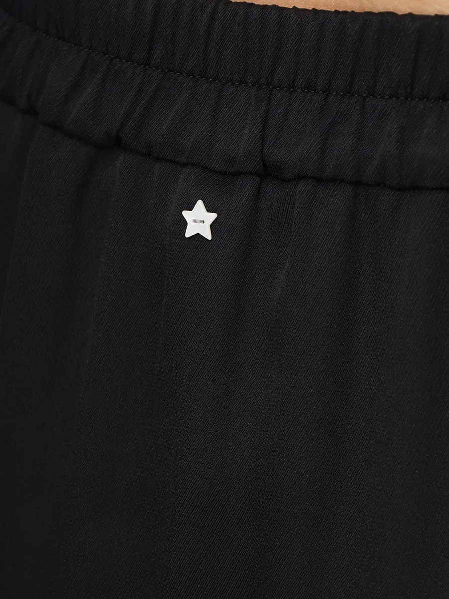 Юбка однотонная LORENA ANTONIAZZI P2653GO30B_3612 999 Черный  Фото 5