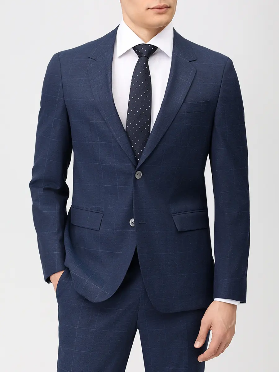 Костюм шерстяной BOSS 50556827/50557404/468 Клетка  Фото 4