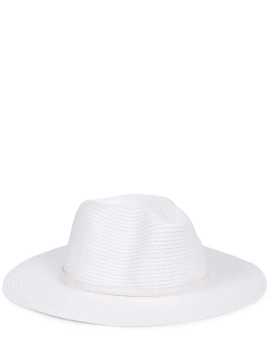 Шляпа плетеная MELISSA ODABASH Fedora Белый 