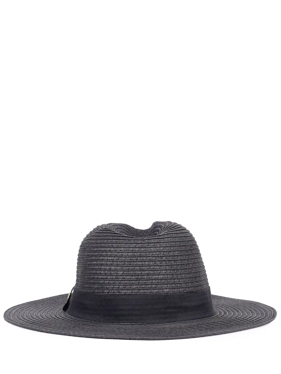 Шляпа плетеная MELISSA ODABASH Fedora Черный  Фото 2
