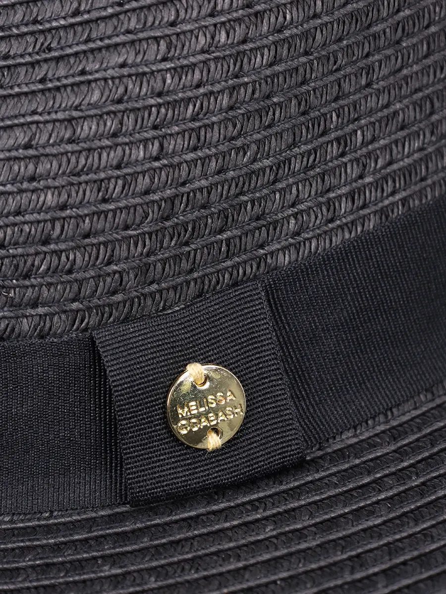 Шляпа плетеная MELISSA ODABASH Fedora Черный  Фото 3