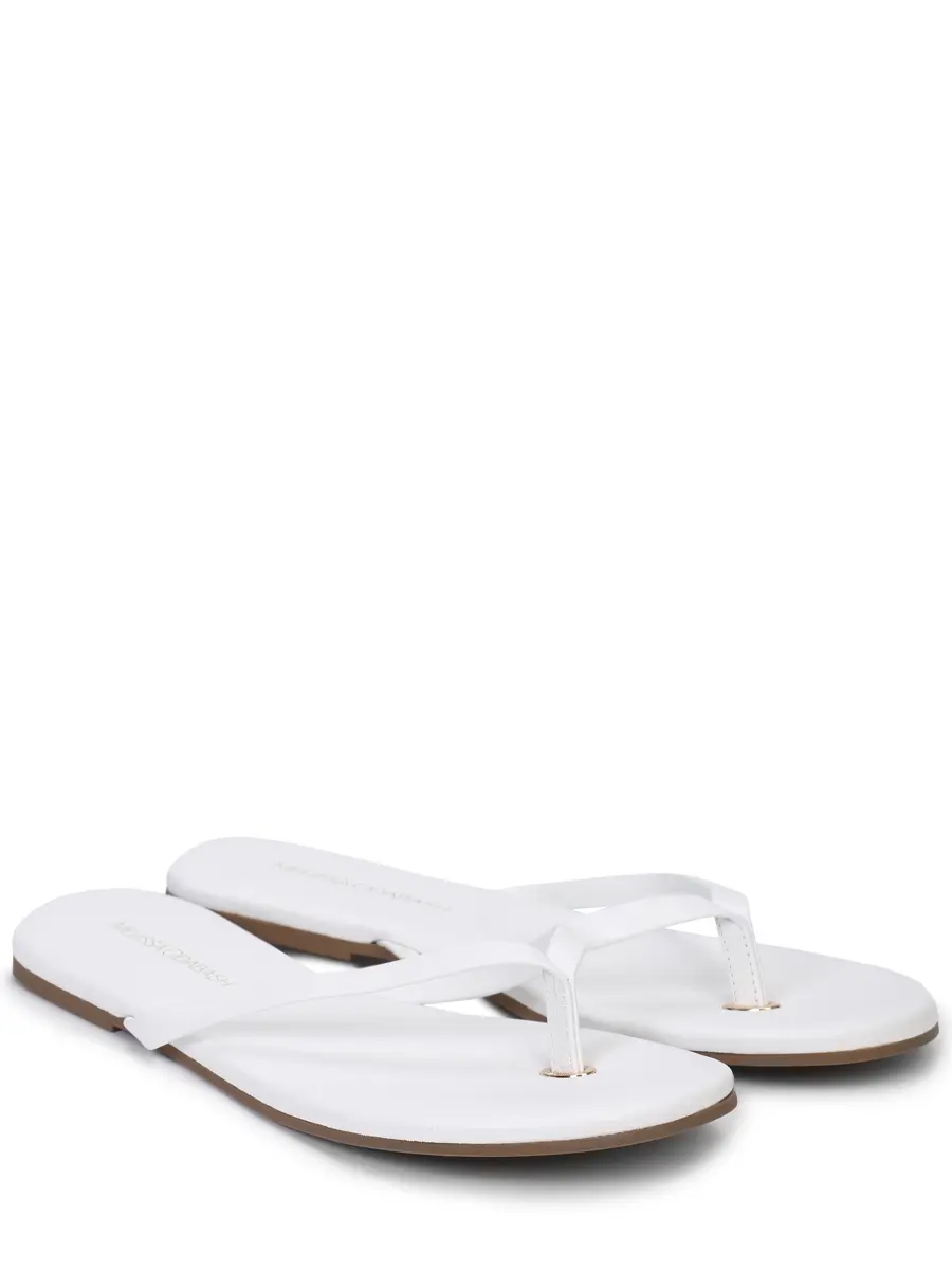 Шлепанцы кожаные MELISSA ODABASH Sandals Белый  Фото 2