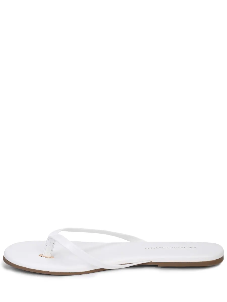 Шлепанцы кожаные MELISSA ODABASH Sandals Белый  Фото 3