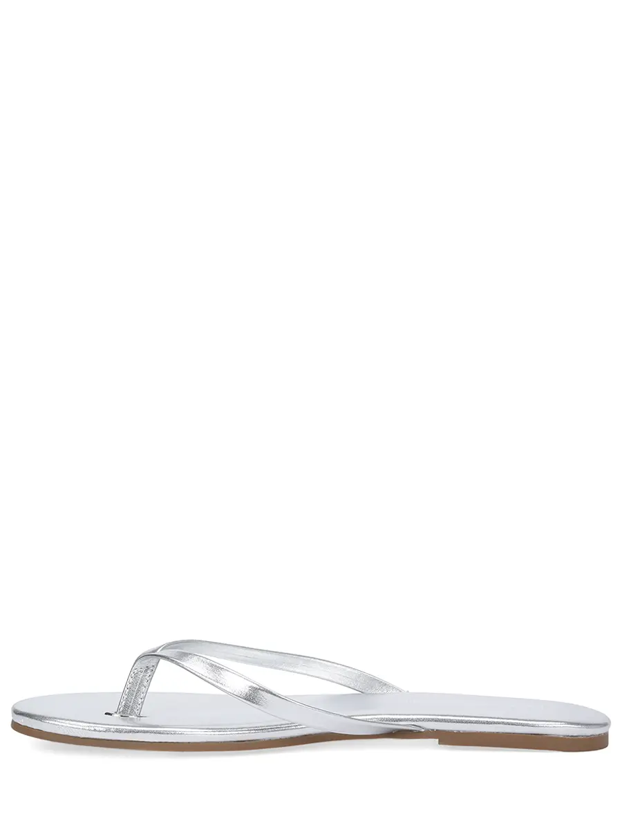 Шлепанцы кожаные MELISSA ODABASH Sandals Серебряный  Фото 3