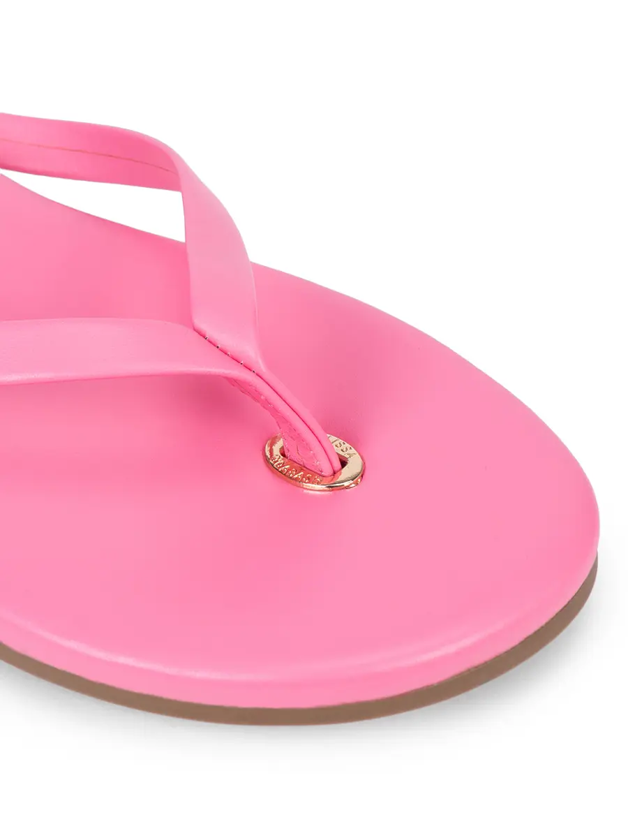 Шлепанцы кожаные MELISSA ODABASH Sandals Розовый  Фото 5