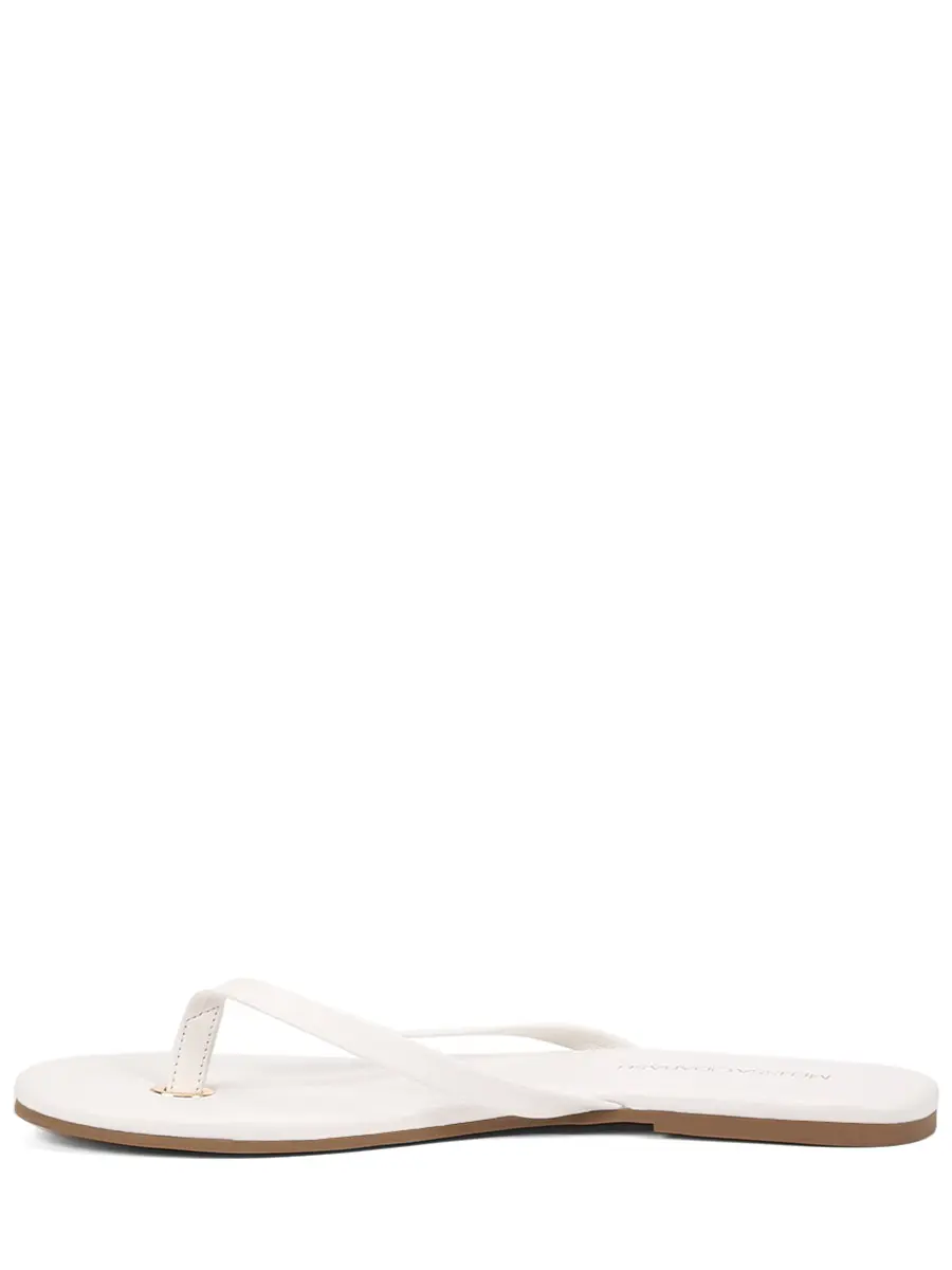 Шлепанцы кожаные MELISSA ODABASH Sandals Кремовый  Фото 3