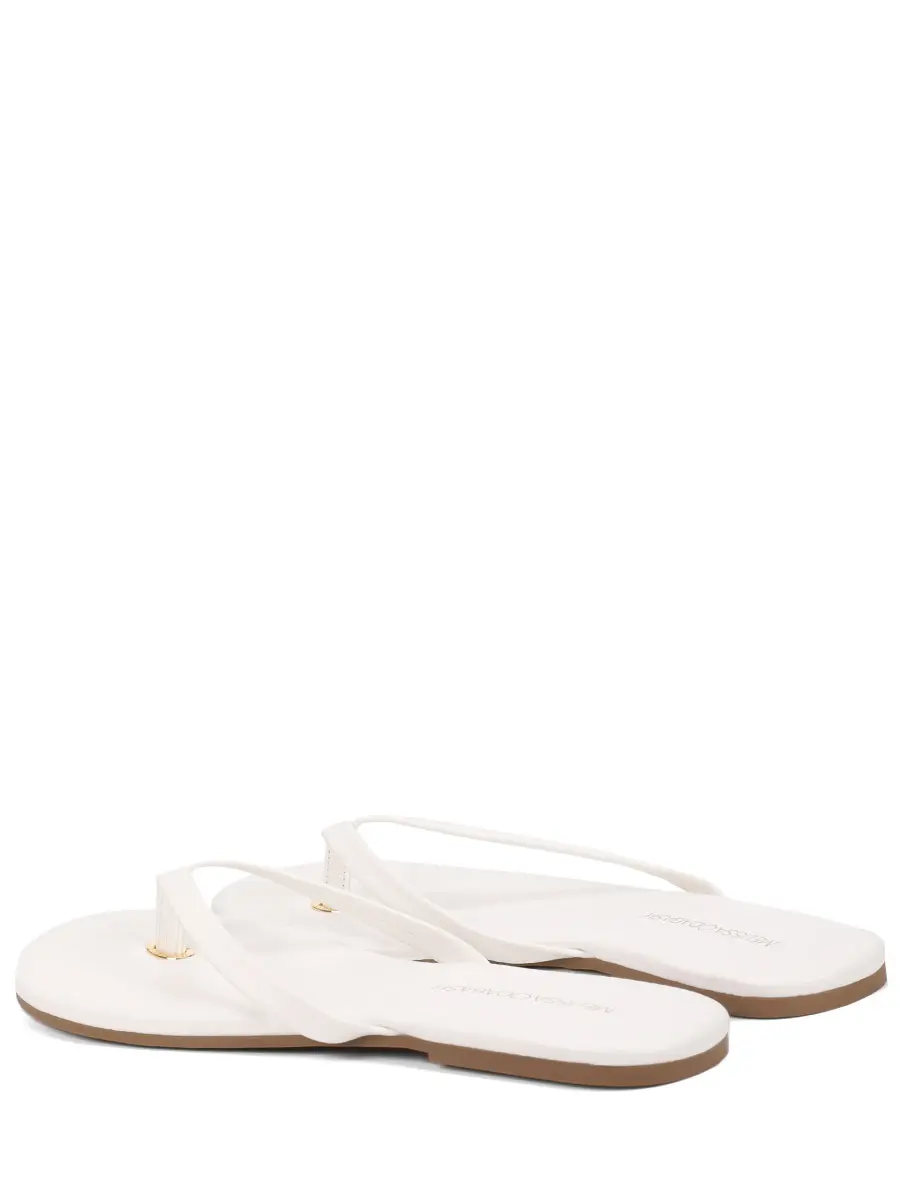 Шлепанцы кожаные MELISSA ODABASH Sandals Кремовый  Фото 4