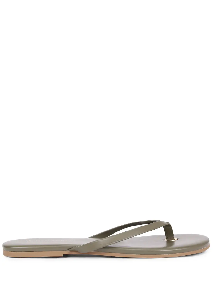 Шлепанцы кожаные MELISSA ODABASH Sandals Хаки 