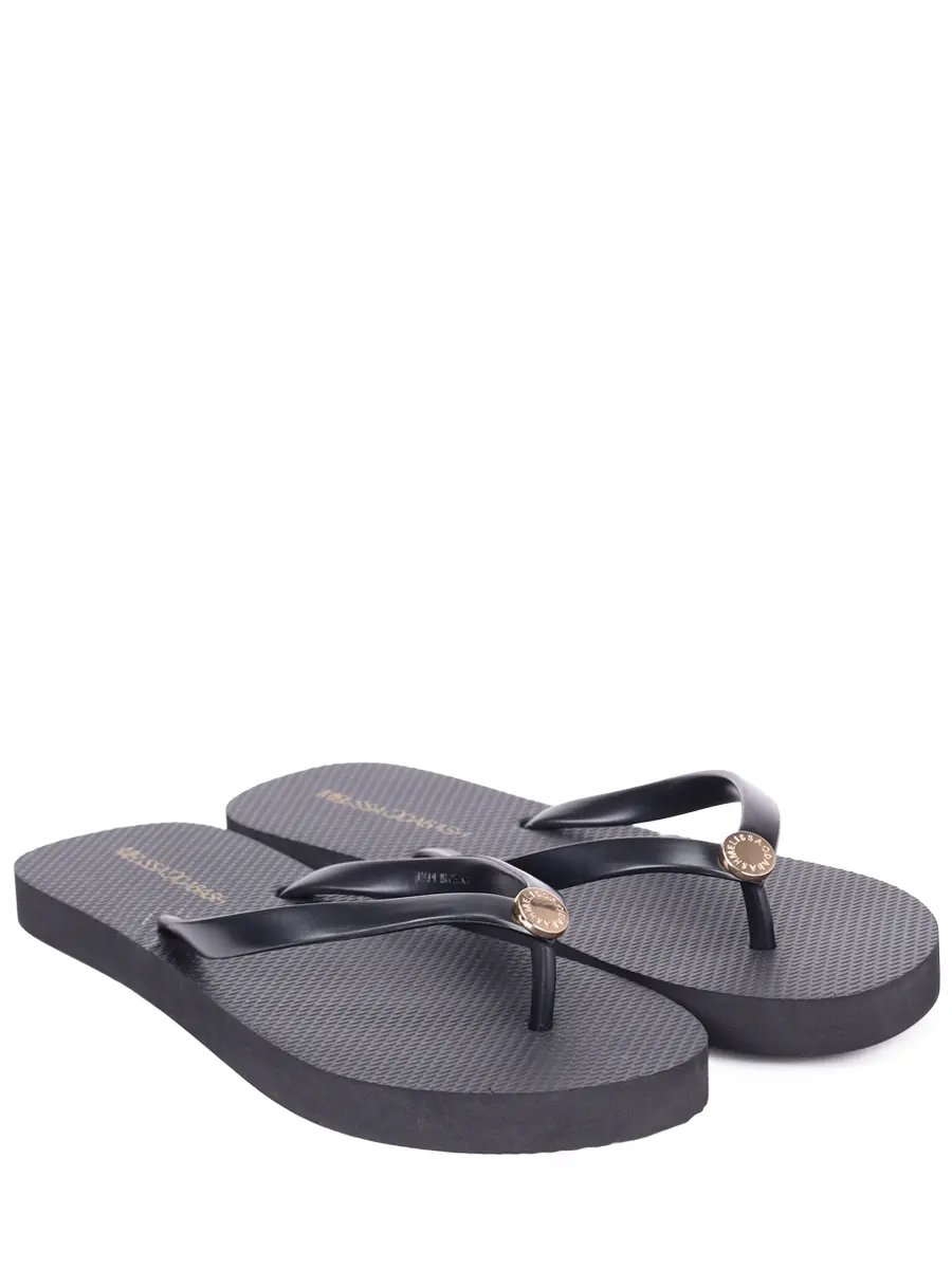 Шлепанцы резиновые MELISSA ODABASH Flip Flop Черный  Фото 2