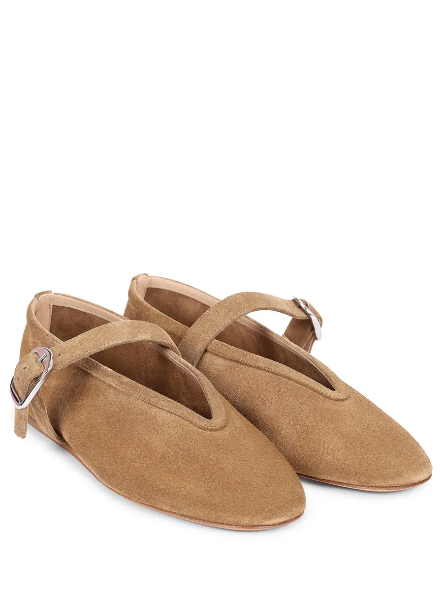 Балетки замшевые LE MONDE BÉRYL STE-SUE-TAU Бежевый  Фото 2