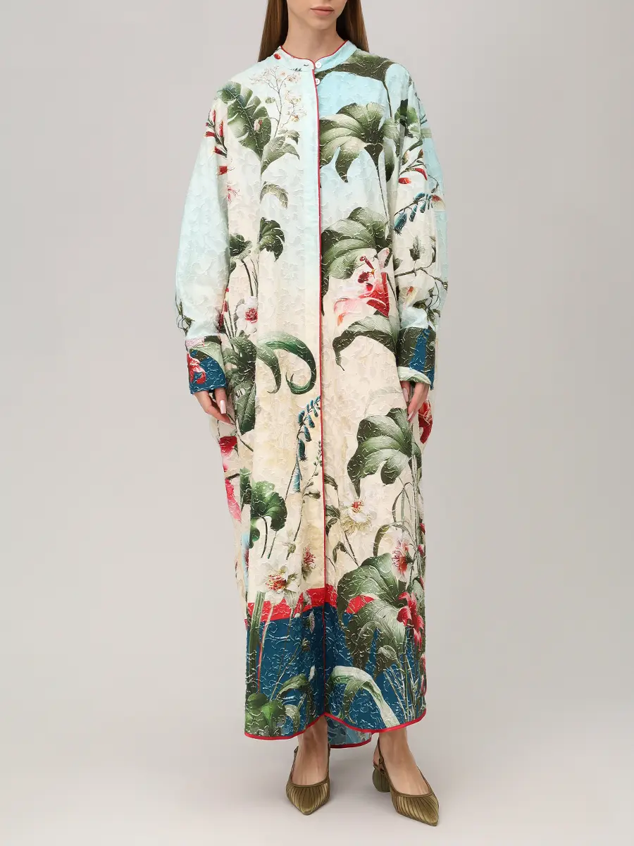 Платье хлопковое F.R.S FOR RESTLESS SLEEPERS AB008601 TE00894 190 Голубой  Фото 4