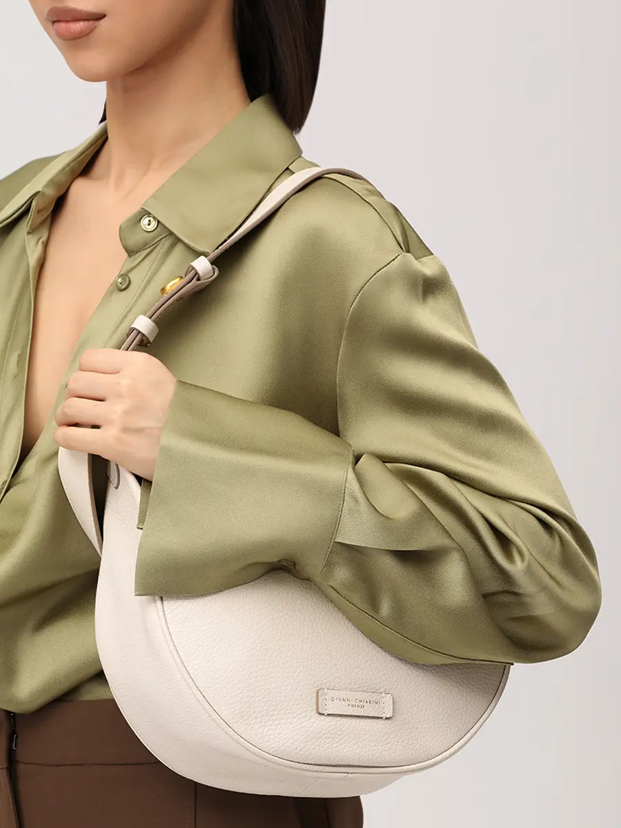 Сумка кожаная GIANNI CHIARINI BS 11755/COMM GRN - 3890 Кремовый  Фото 2