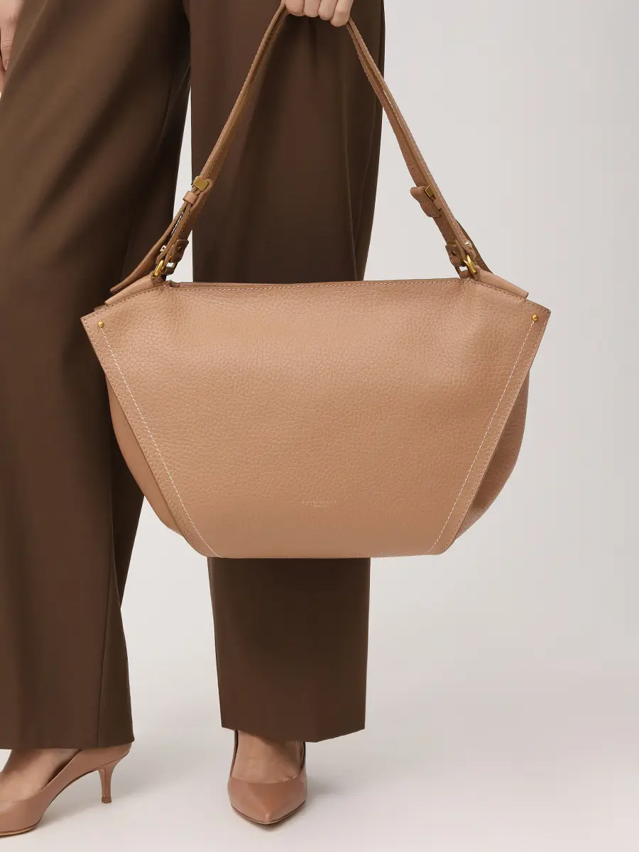 Сумка кожаная GIANNI CHIARINI BS 12227 RNGDBL T.U. - 5313 Бежевый  Фото 2