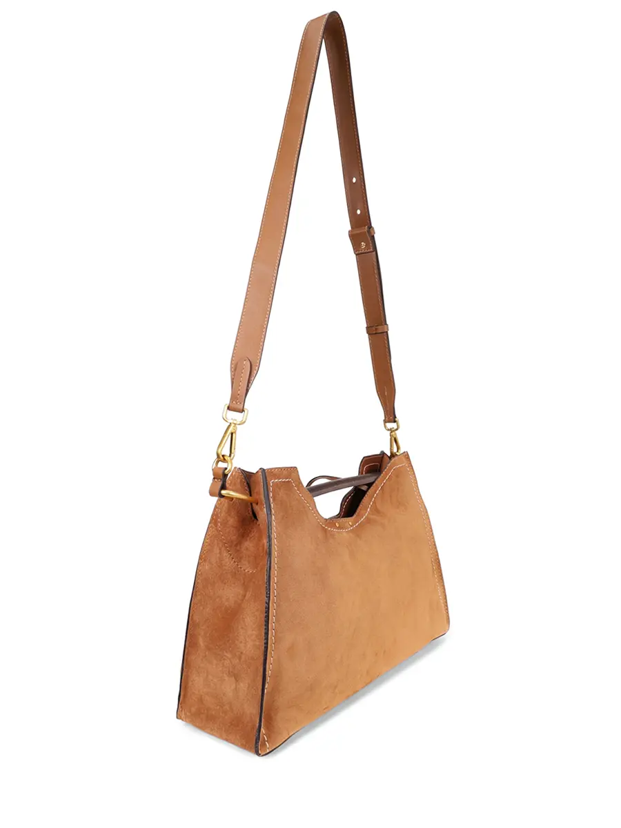 Сумка замшевая GIANNI CHIARINI BS 12286 CM-PLMCP - 9308 Коричневый  Фото 4