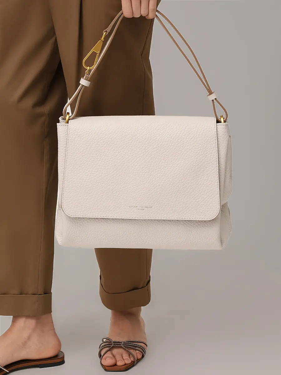 Сумка кожаная GIANNI CHIARINI BS 11790 TKL - 5313 Белый  Фото 2