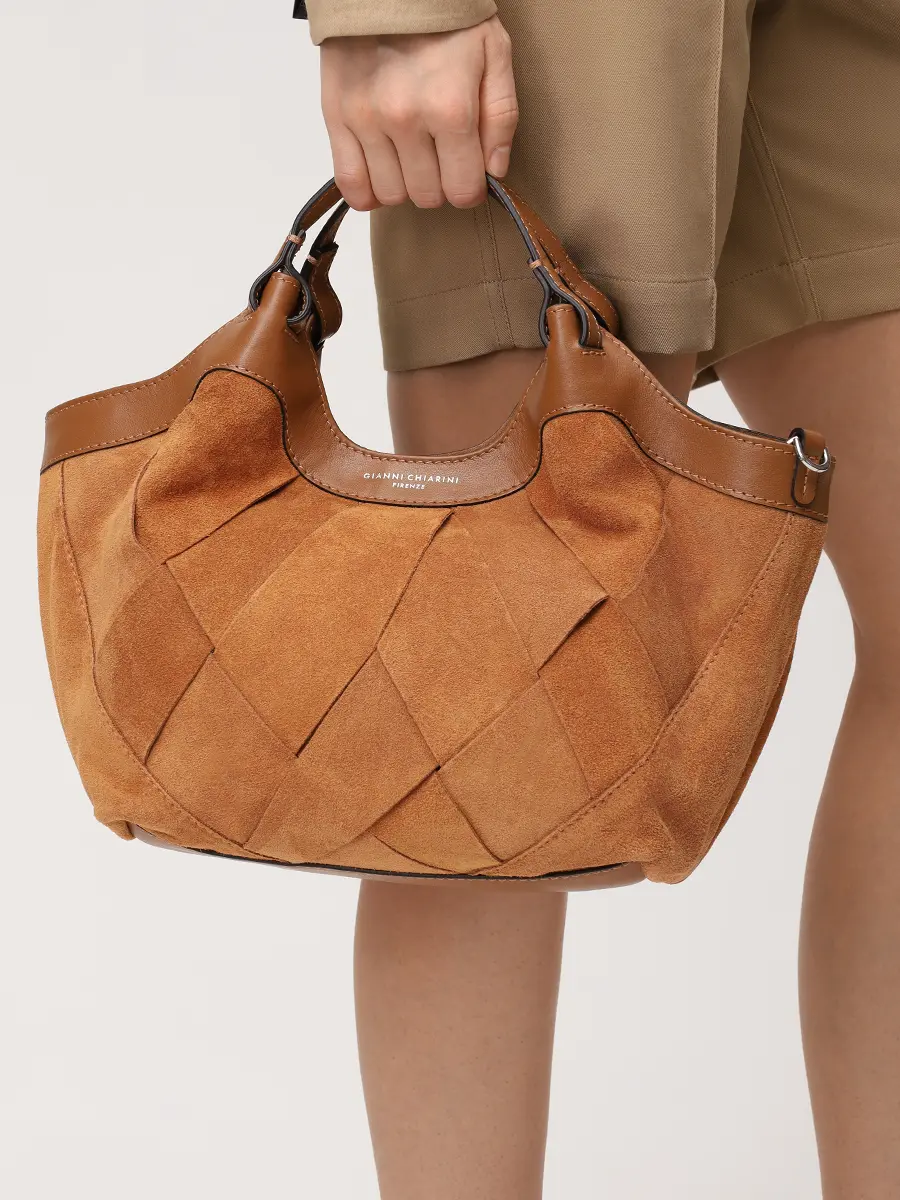 Сумка замшевая GIANNI CHIARINI BS 12349 INT-CM - 9308 Коричневый  Фото 2