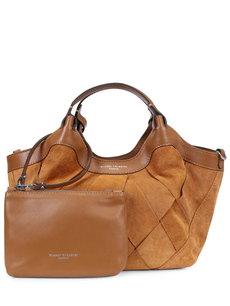 Сумка замшевая GIANNI CHIARINI BS 12349 INT-CM - 9308 Коричневый  Фото 3