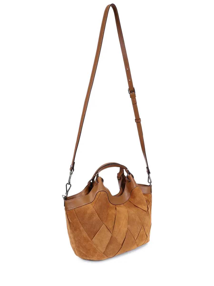 Сумка замшевая GIANNI CHIARINI BS 12349 INT-CM - 9308 Коричневый  Фото 4