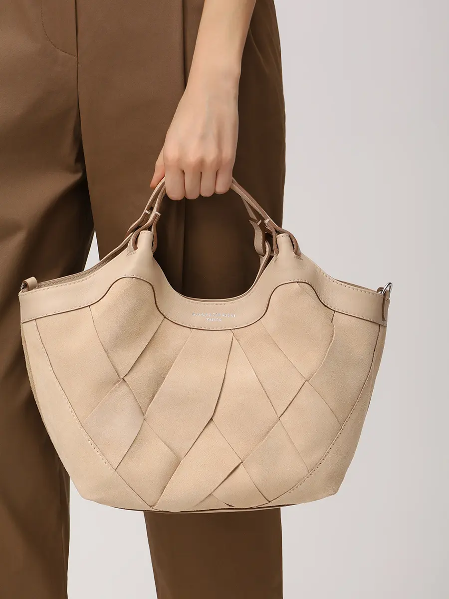 Сумка замшевая GIANNI CHIARINI BS 12349 INT-CM - 1478 Бежевый  Фото 2