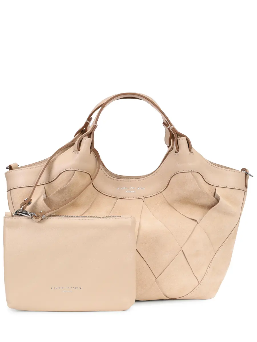 Сумка замшевая GIANNI CHIARINI BS 12349 INT-CM - 1478 Бежевый  Фото 3