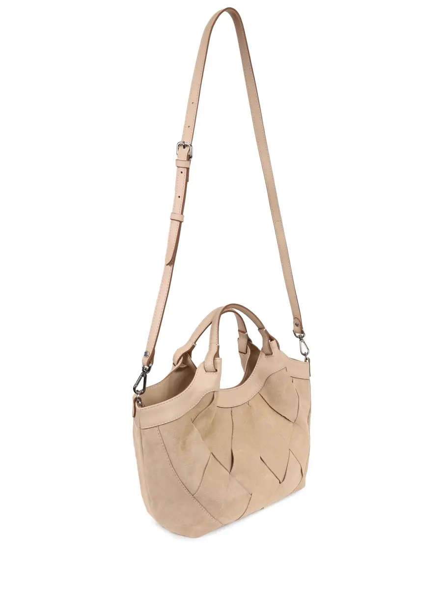 Сумка замшевая GIANNI CHIARINI BS 12349 INT-CM - 1478 Бежевый  Фото 4