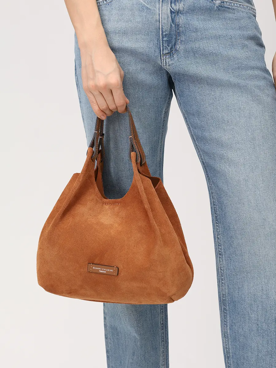 Сумка замшевая GIANNI CHIARINI BS 9779 CM-PL - 1478 Коричневый  Фото 2