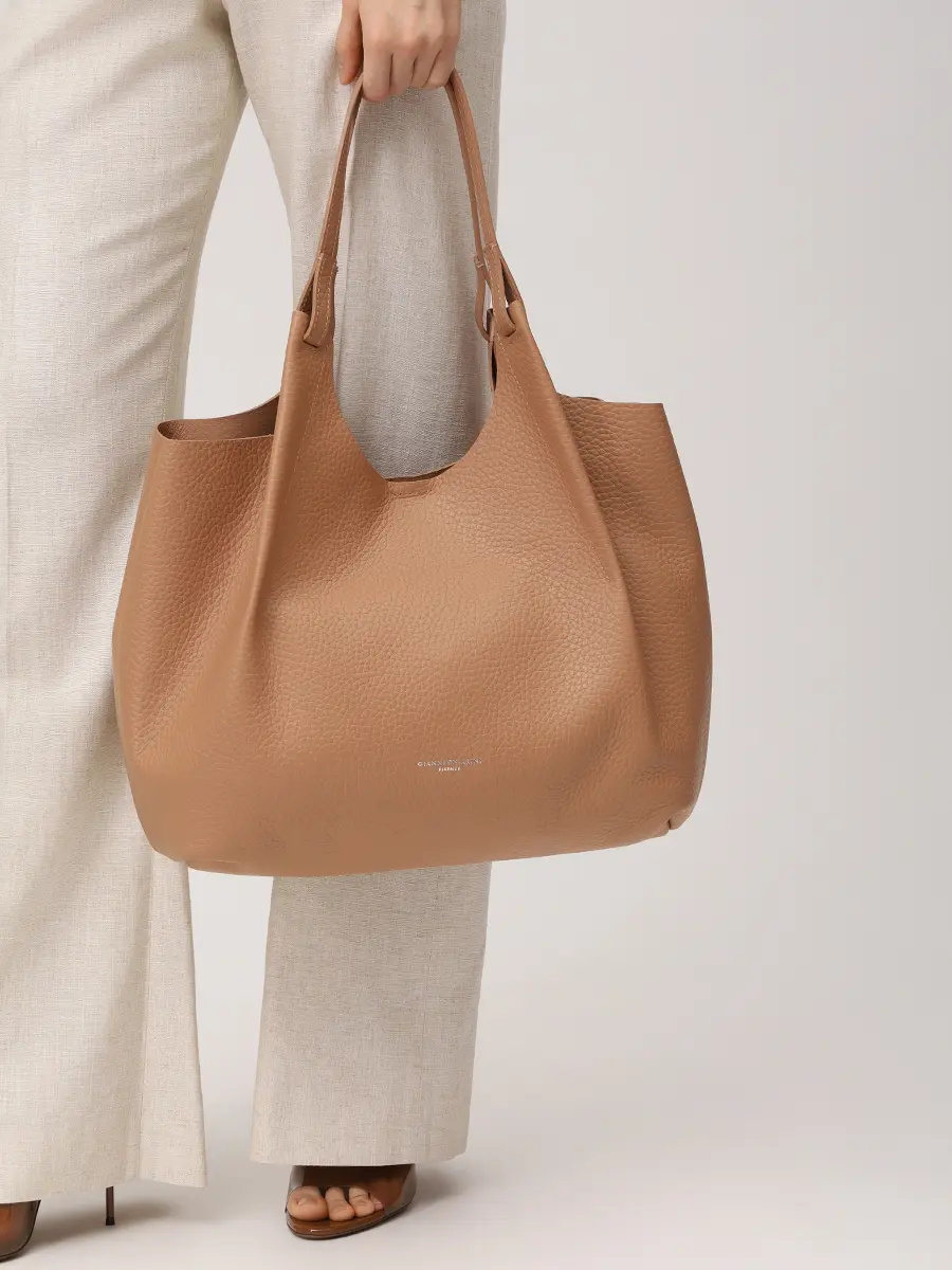 Сумка кожаная GIANNI CHIARINI BS 9720 RNGDBL T.U. - 211 Бежевый  Фото 2