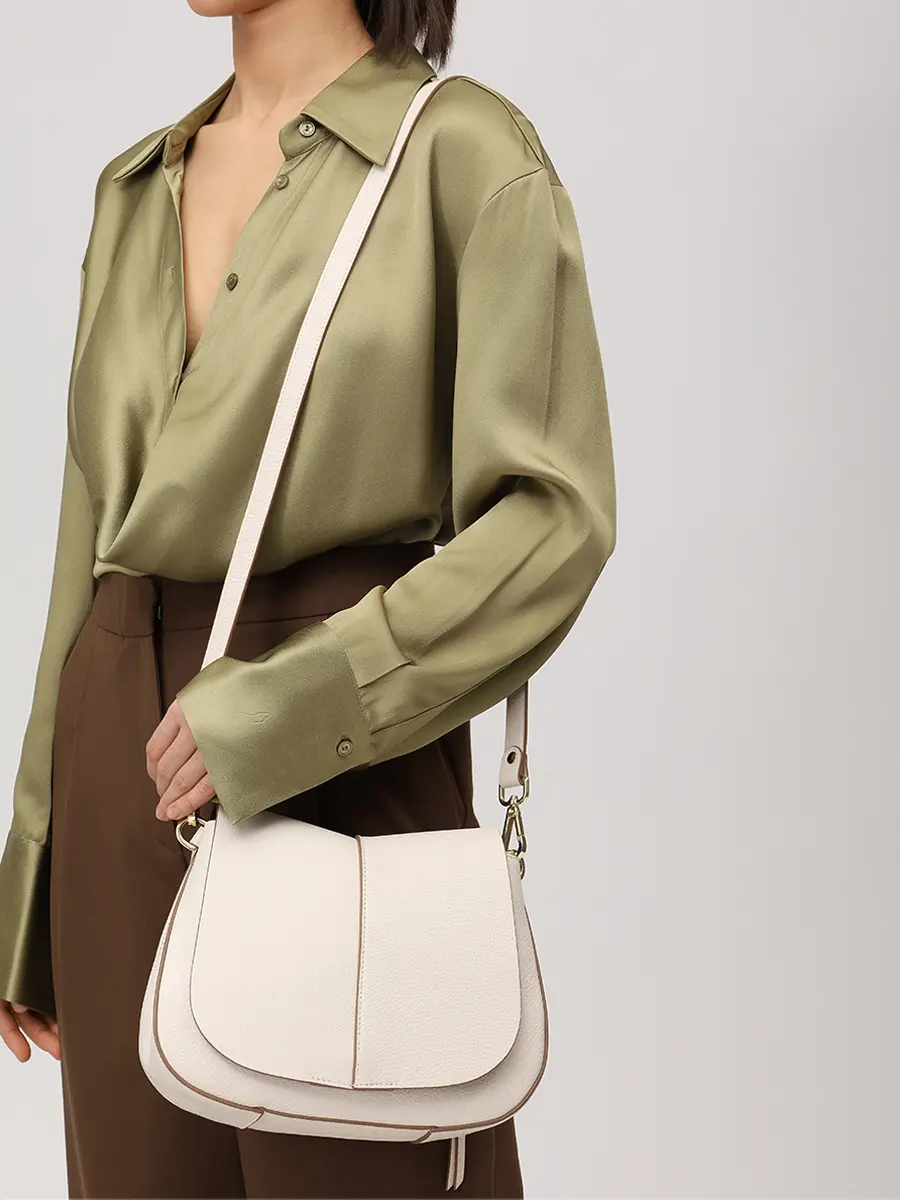 Сумка кожаная GIANNI CHIARINI BS 6036/COMM GRN-NAOP - 5313 Кремовый  Фото 2