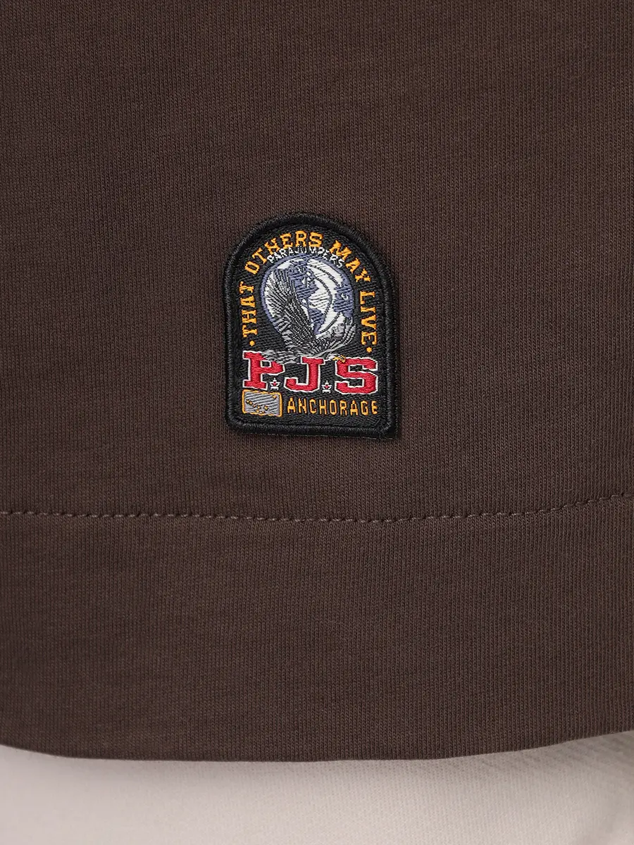 Поло хлопковое PARAJUMPERS 26SMPMPORY04/0536 Коричневый  Фото 6